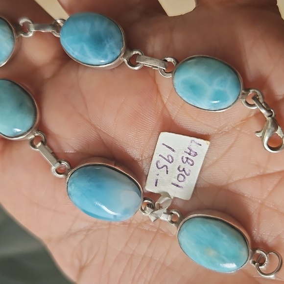 Sterling Silver Larimar bracelet - Picture 6 of 6